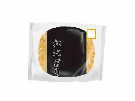 味付きのコンビニおにぎり コンビニ,おにぎり,味付け,のり,袋入り,商品,軽食,ごはん,主食,食べ物のイラスト素材