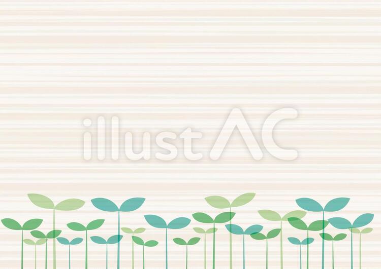 若葉と木の板＿背景01 板,緑,葉のイラスト素材
