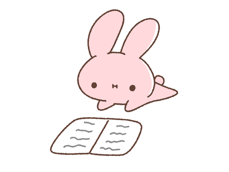 Illustration, rabbit, reading, this, 