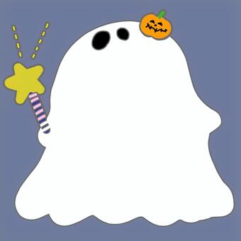 ハロウィンイベントやカードに使えるお化け ハロウィン,おばけ,妖怪,モンスター,魔法,ステッキ,星,カボチャ,ジャックオーランタン,飾りのイラスト素材