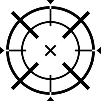 照準 照準,ターゲット,ロックオン,狙撃,スコープ,標的,照準器,的,狙い,シンプルのイラスト素材