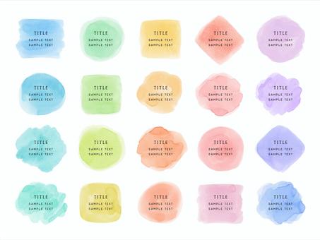 Watercolor materials drawn with paints of various colors, JPG, PNG and AI Watercolor materials drawn with paints of various colors, akwarela, wyciągnąć rękę, rama, JPG, PNG and AI