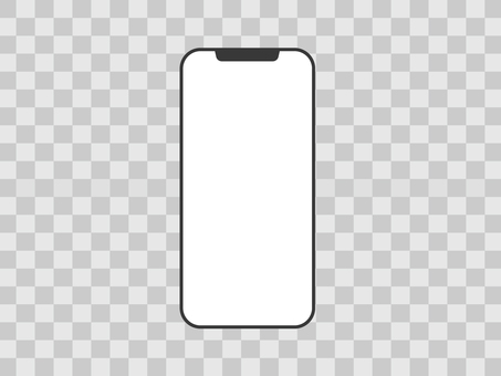 スマホ画面アイコン2／無地白 無地,白,スマホ,スマートフォン,透過,ベクター,モック,モックアップ,シンプル,画面のイラスト素材