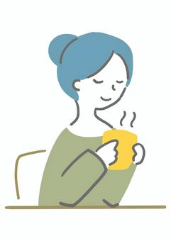 目を閉じてリラックスする女性 女性,目,閉じる,リフレッシュ,リラックス,つむる,休憩,精神統一,シンプル,ラフタッチのイラスト素材