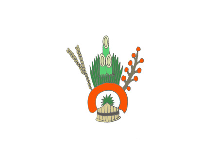 Illustration, kadomatsu, yılbaşı kartı, yeni yıl, 