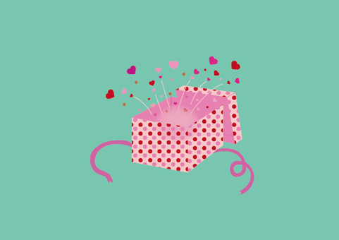 Heart Gift Box: Green, JPG and AI Heart Gift Box: Green, valentine, heart, gift box, JPG and AI