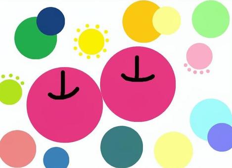 リンゴ リンゴ,林檎,マル,果物,フルーツ,シンプルのイラスト素材