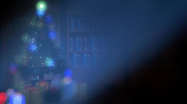 本棚の奥に眠る煌く星屑 クリスマス,クリスマスツリー,クリスマスイブ,オーナメント,植物,木,プレゼント,雪の結晶,装飾,3dのイラスト素材