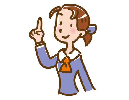 Young woman pointing, , JPG, PNG and AI