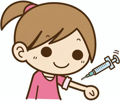 Illustration, vaccination, injection, influenza, 