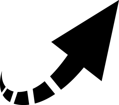 Arrow _ Right diagonally upwards _ Black, JPG, PNG and AI Arrow _ Right diagonally upwards _ Black, arrow, rising, spike, JPG, PNG and AI
