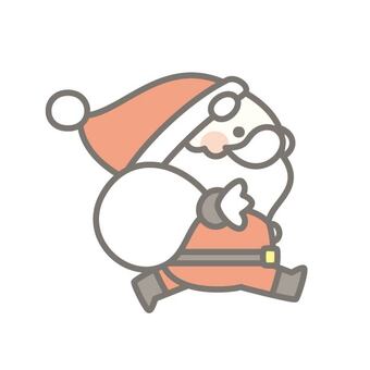 Illustration, santa claus, hat, beard, 