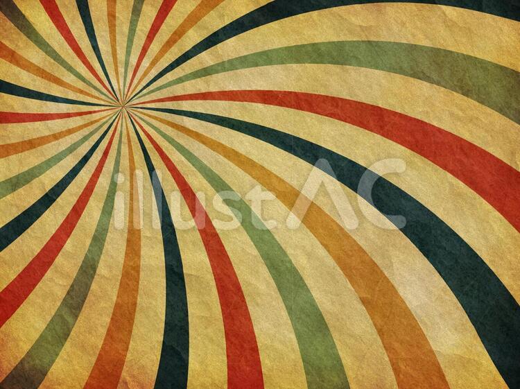 ヴィンテージカラーの放射線イラスト No 無料イラストなら イラストac