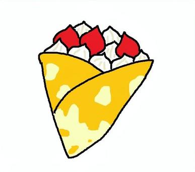 クレープ クレープ,菓子,洋菓子,お菓子,スイーツ,料理,食のイラスト素材