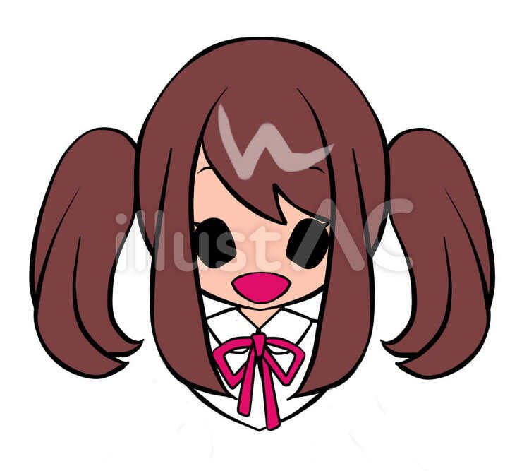 表情（楽） 女性,女の子,表情のイラスト素材