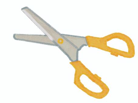 ハサミ ハサミ,文房具,雑貨,日用品,学習,学用品,クレヨン風,手書きのイラスト素材