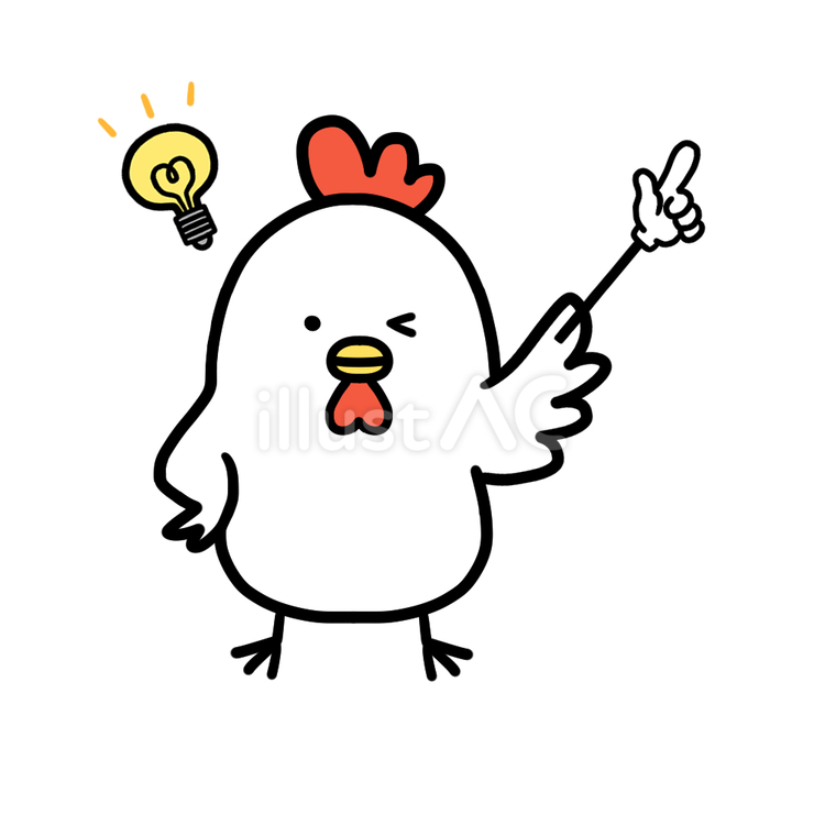 指示棒を持つニワトリのイラスト ニワトリ,動物,鶏のイラスト素材