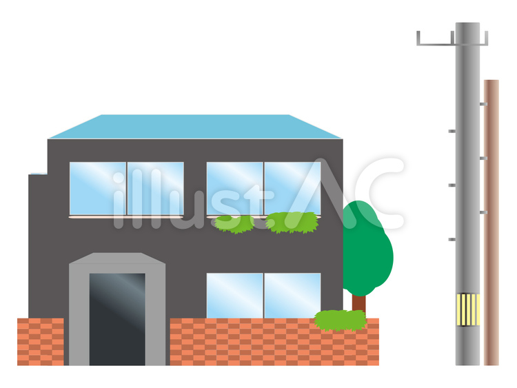 住宅１ 住宅,家屋,新築のイラスト素材