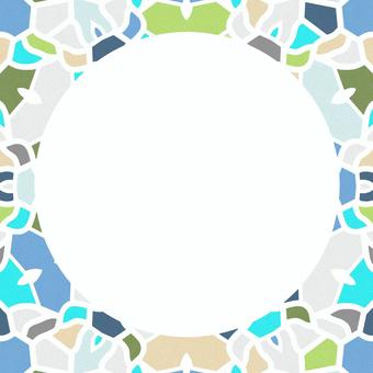 シームレスな色鉛筆画風モザイクの枠　ｇ 色鉛筆,かわいい,テクスチャ,手描き風,にじみ,カラフル,パステル,明るい,幾何学,不規則のイラスト素材