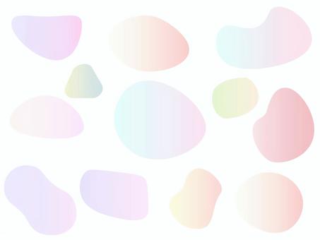 フレーム　シェイプ グラデーション,フレーム,流体,シェイプ,吹き出し,文字,枠,かわいい,囲み,コピースペースのイラスト素材