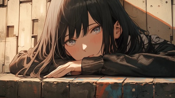 物思いにふける女性①