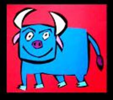 強い牛 強い牛 強い牛のイラスト素材