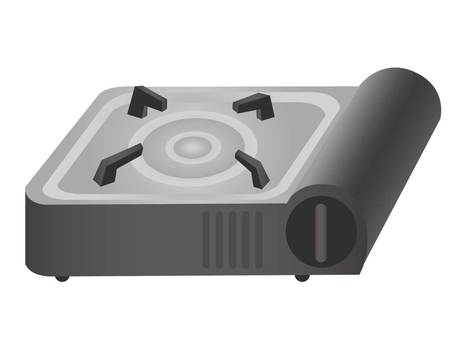 Illustration of desktop cassette stove, JPG and PNG Illustration of desktop cassette stove, cassette stove, kitchenware, disaster prevention goods, JPG and PNG