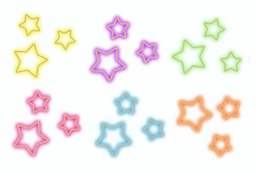 neon star illustration, estrella, estrella, neón, JPG, PNG and AI