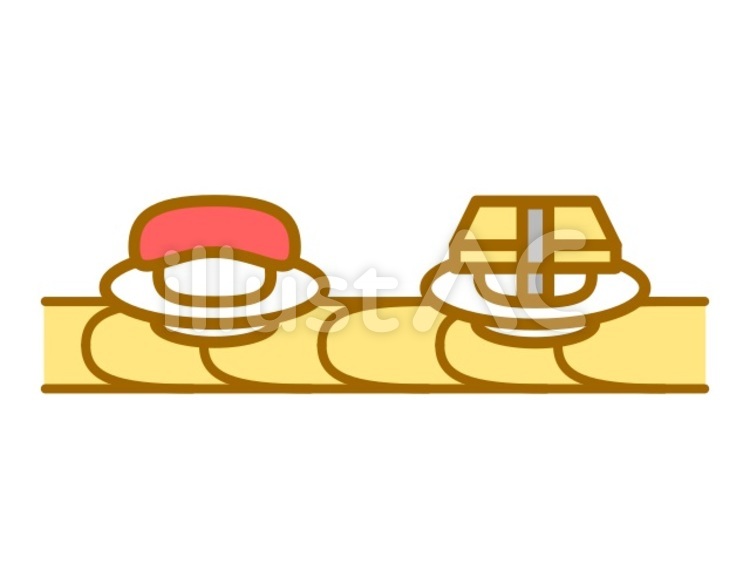 回転ずし　マグロ　たまご 回転ずし,寿司,食べ物のイラスト素材