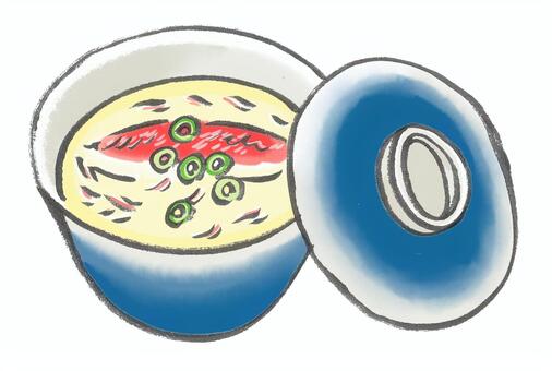 かに茶碗蒸し かに,蟹,茶碗蒸し,和食,日本食,日本,文化,食べ物,卵料理,筆のイラスト素材