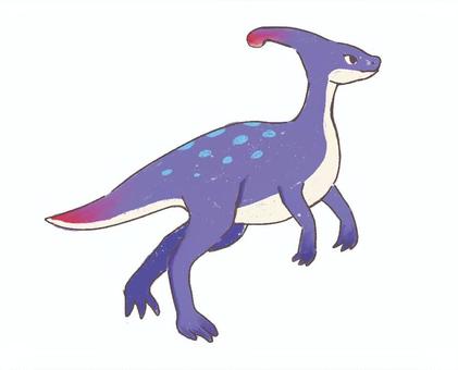 Illustration, parasarolophus, dinosaur, ancient creatures, 