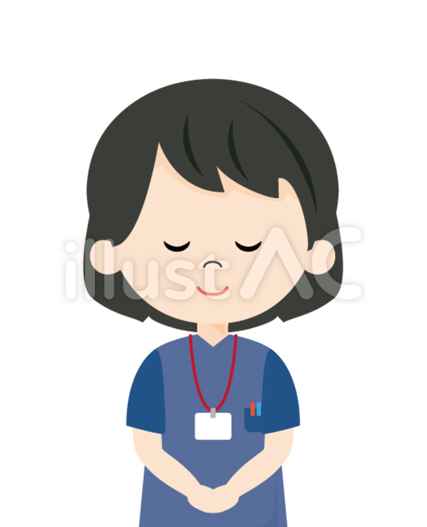 介護士（お辞儀） トレーナー,介護士,看護のイラスト素材