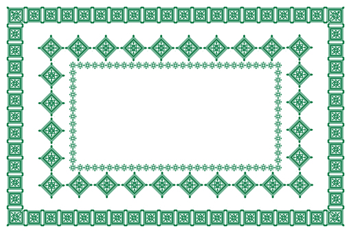 Illustration, exotic, frame, a postcard, 