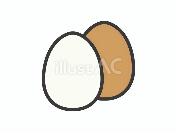 卵２個セット（縦）02 卵,鶏卵,食べ物のイラスト素材
