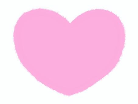 クレヨンタッチの優しいハートのイラスト4 ハート,心,愛,恋,感謝,ピンク,マーク,シンボル,アイコン,図形のイラスト素材
