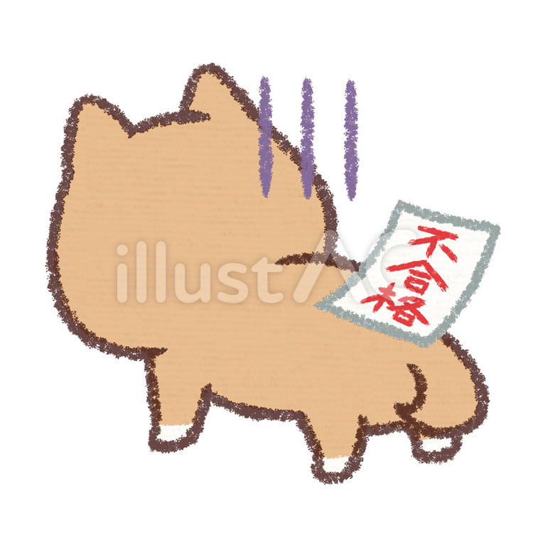 不合格イヌ 犬,柴犬,動物のイラスト素材