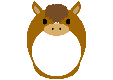 馬の顔はめイラスト 馬,顔はめ,年賀状,被り物,お正月,コスプレ,顔ハメ,干支,着ぐるみ,挿絵のイラスト素材