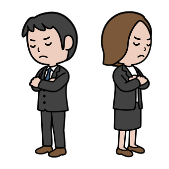 喧嘩する人 喧嘩,口論,対立,トラブル,怒り,葛藤,不満,衝突,緊張,人間関係のイラスト素材