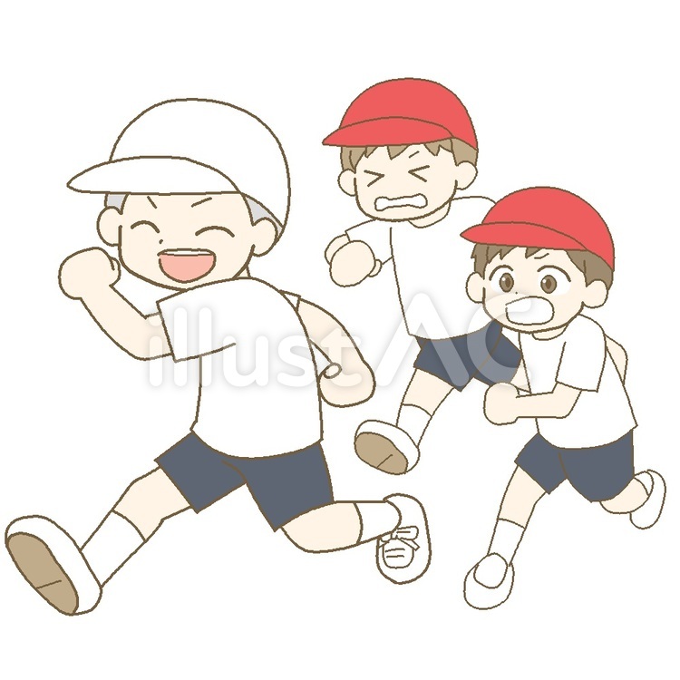 徒競走 運動会,徒競走,かけっこのイラスト素材