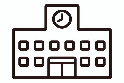 学校のシンプルアイコン 学校のシンプルアイコン 学校,小学校,校舎,建物,高校,中学校,アイコン,シンプル,かわいい,おしゃれのイラスト素材