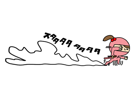 素早く走るくのいち