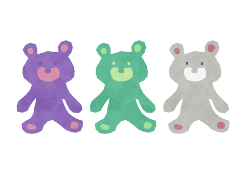 Illustration, urso, bichos de pelúcia, olheiras, 