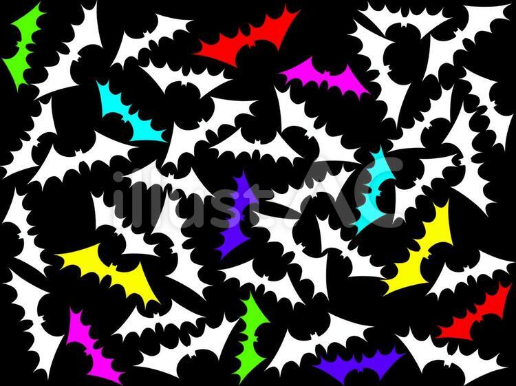 コウモリ模様 動物,コウモリ,ハロウィンのイラスト素材