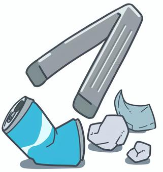 ゴミ拾い・空き缶・紙屑 ゴミ,ゴミ拾い,ボランティア,ごみ,空き缶,ゴミ袋,トング,清掃,掃除,街づくりのイラスト素材