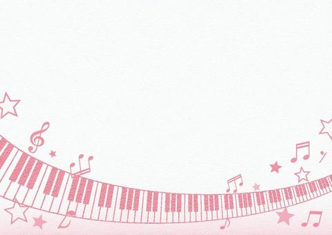 ピンクのピアノの背景 ピンクのピアノの背景 ピアノ,鍵盤,背景,音楽,ピンク,音符,ト音記号,かわいい,星,グラデーションのイラスト素材