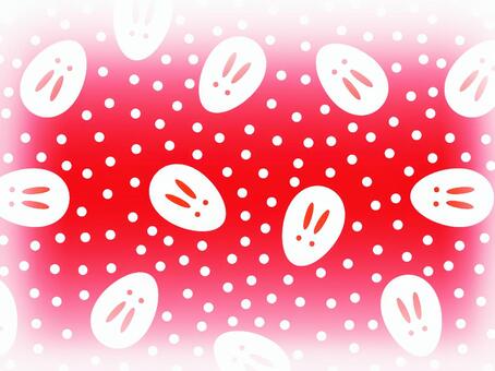 Snow rabbit pattern background on red, red, red, grime, JPG