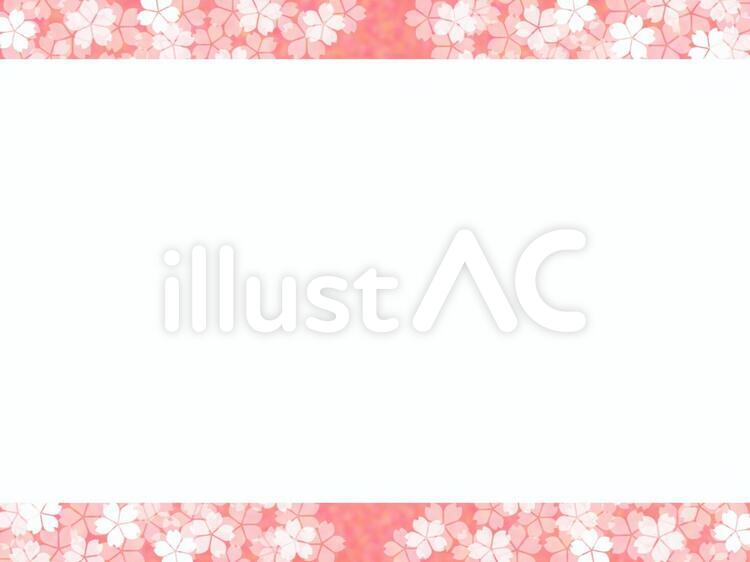 桜の花フレーム花模様の飾り枠素材イラスト 桜,フレーム,桜の花のイラスト素材