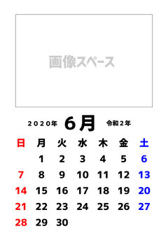 2020年6月的日曆, , JPG, PNG 和 AI