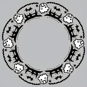 おばけのハロウィンリース風のあしらい03