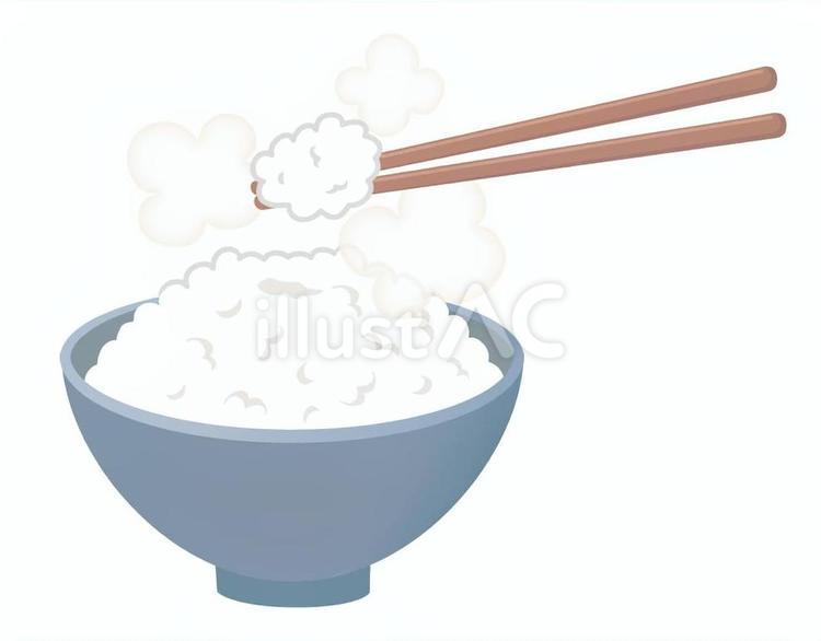 湯気の立つほかほかご飯 ご飯,たき立て,米のイラスト素材